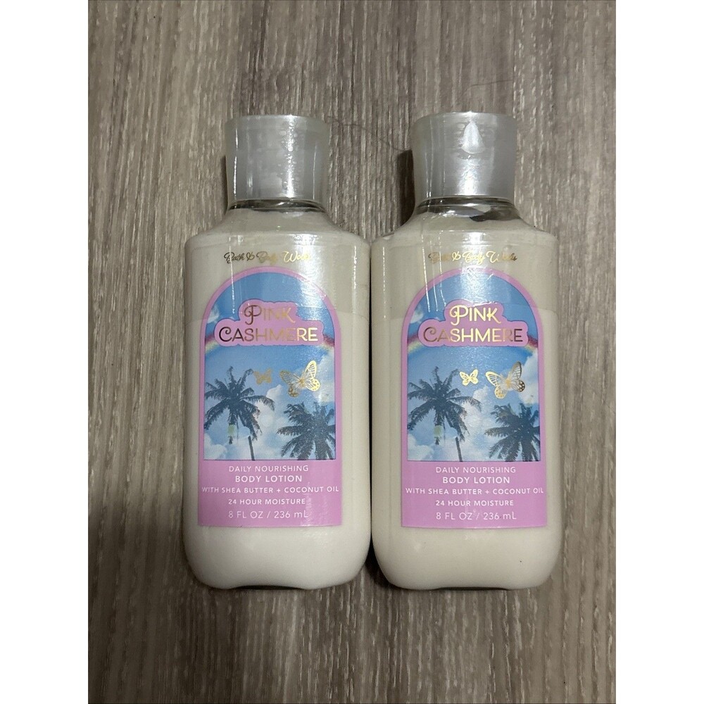 Bath & Body Works Pink Cashmere Daily Nourishing Body Lotion 8 oz New Set of 2